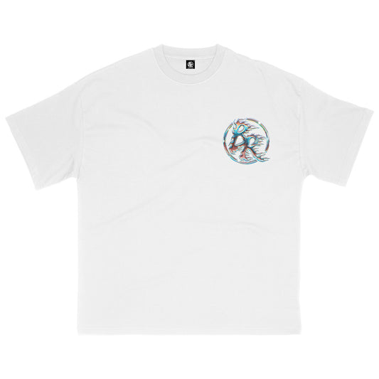 Mixed Color Logo White Tee