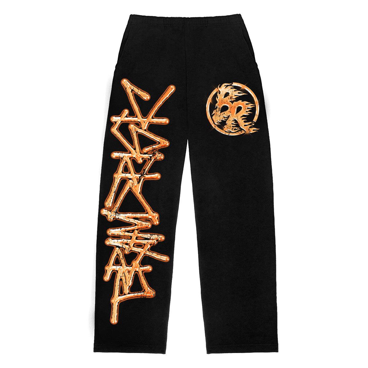 Flaming Dice Roll Black Joggers