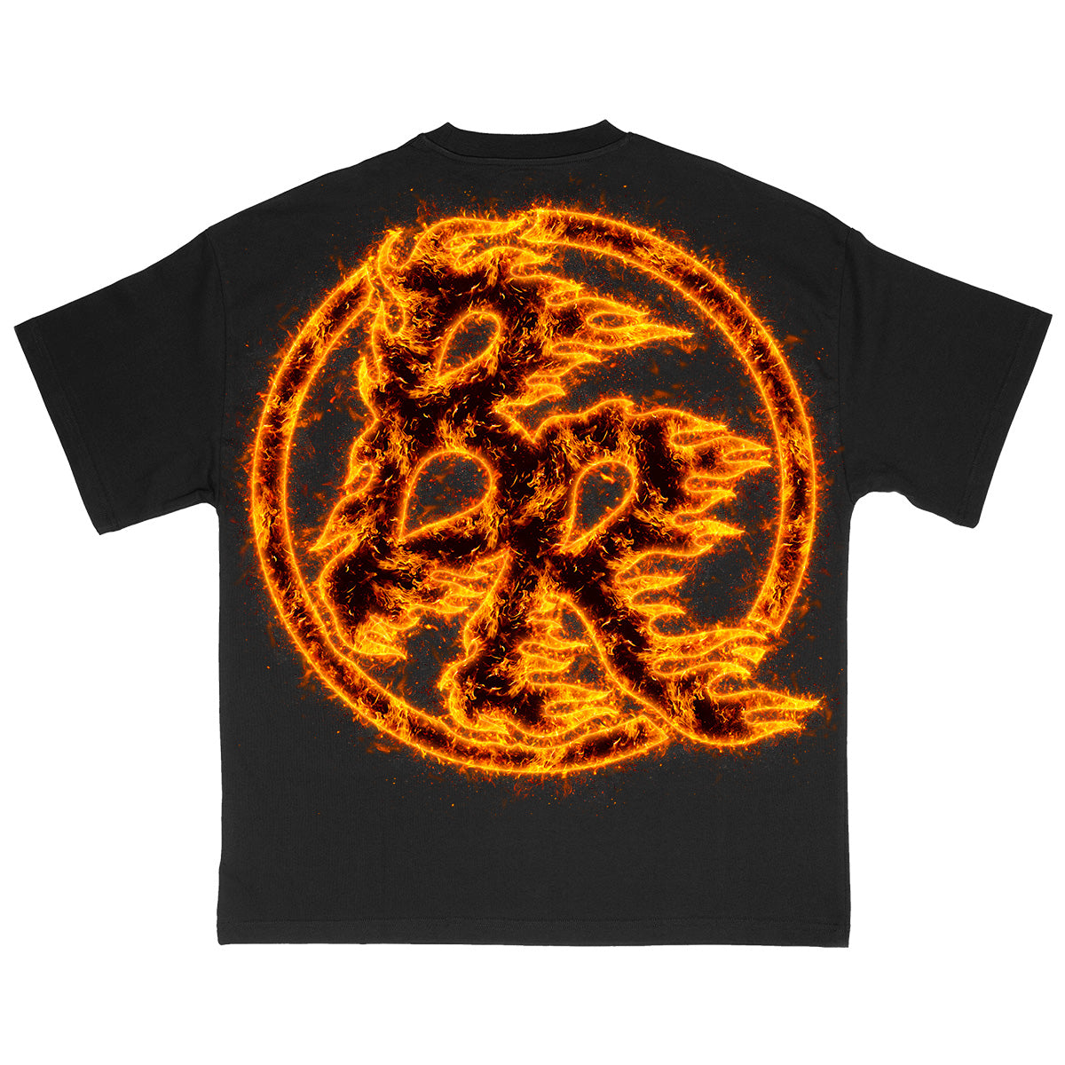 Flaming Logo Black Tee