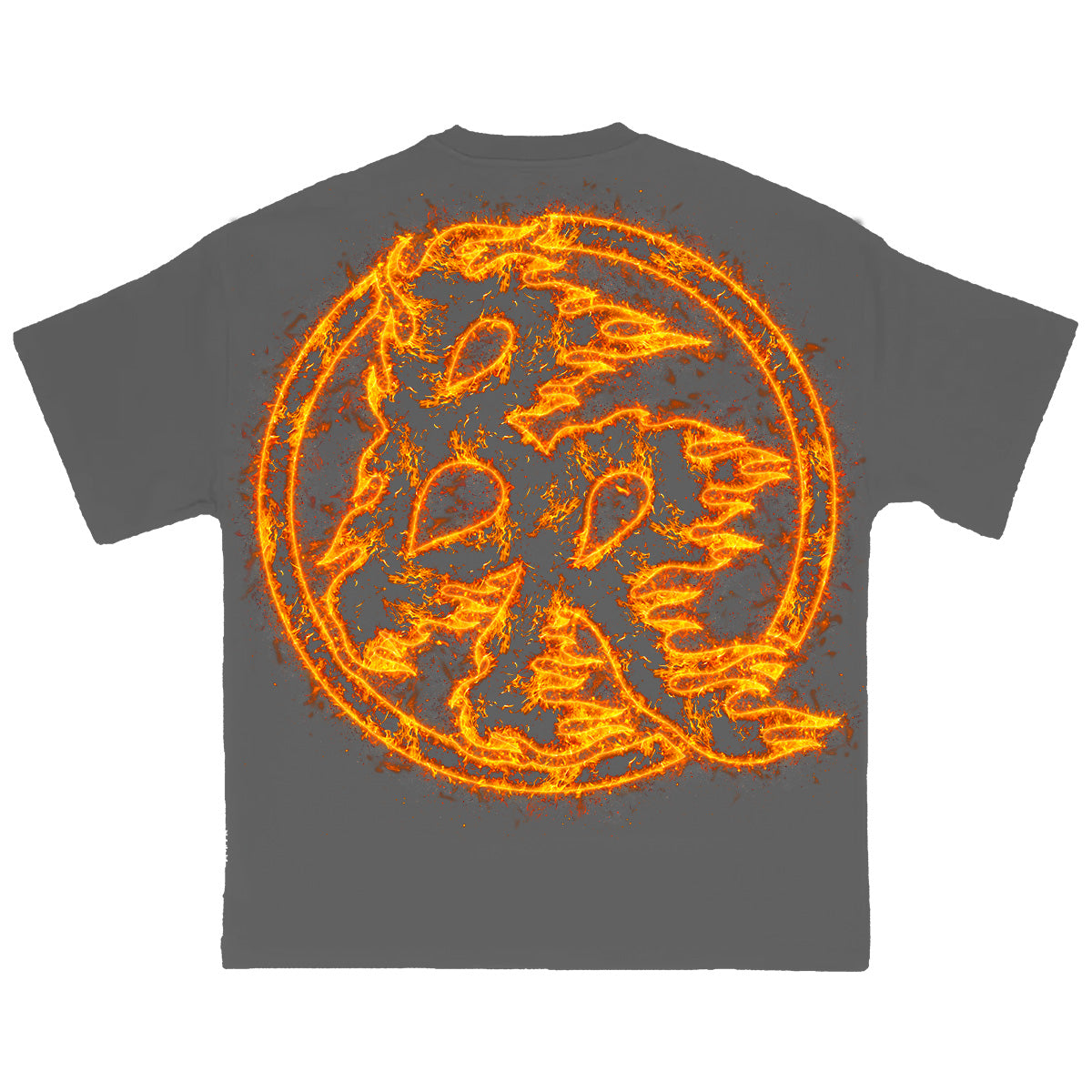 Flaming Logo Gray Tee