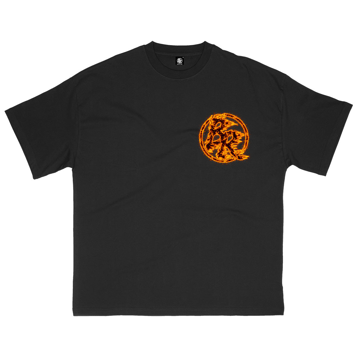 Flaming Logo Black Tee