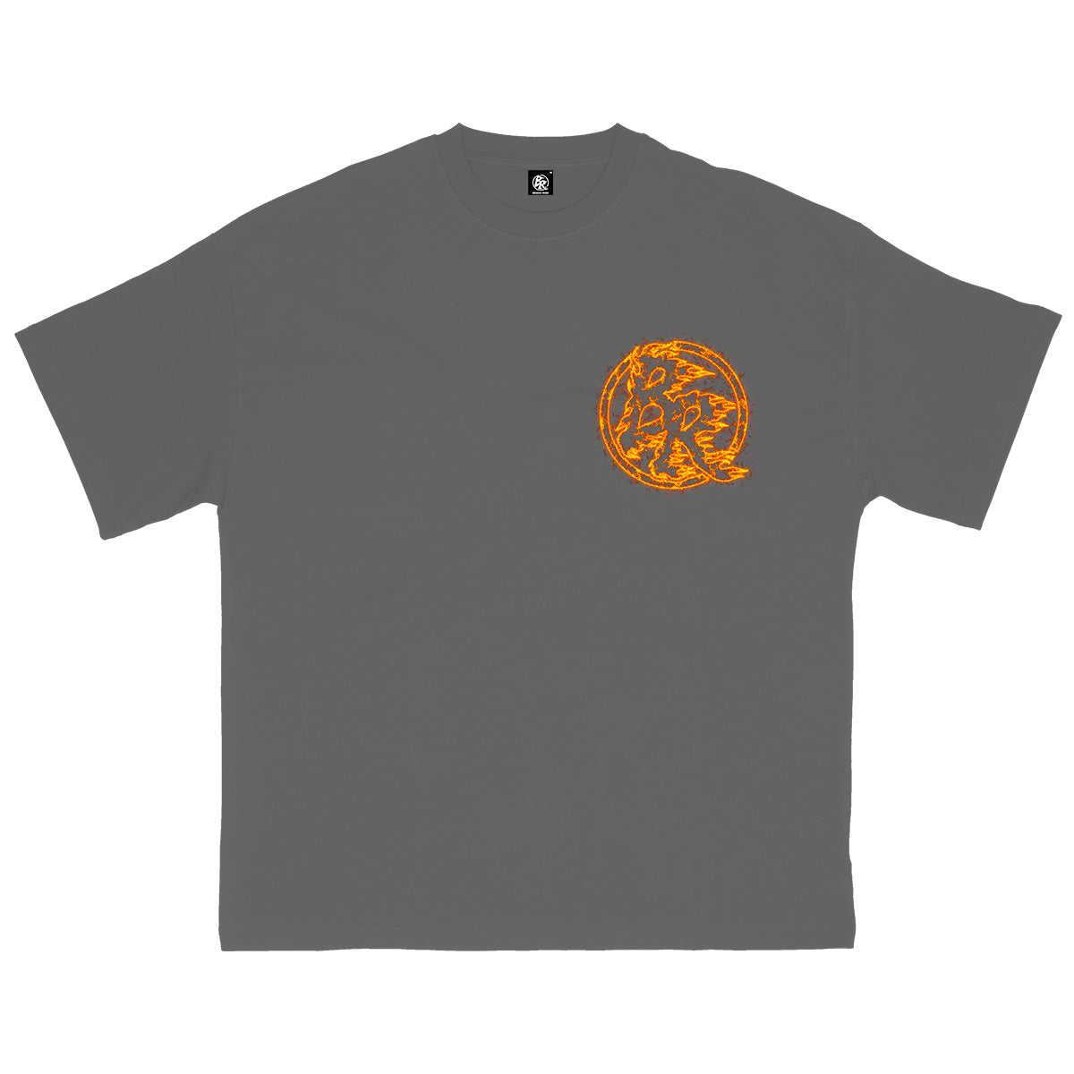 Flaming Logo Gray Tee